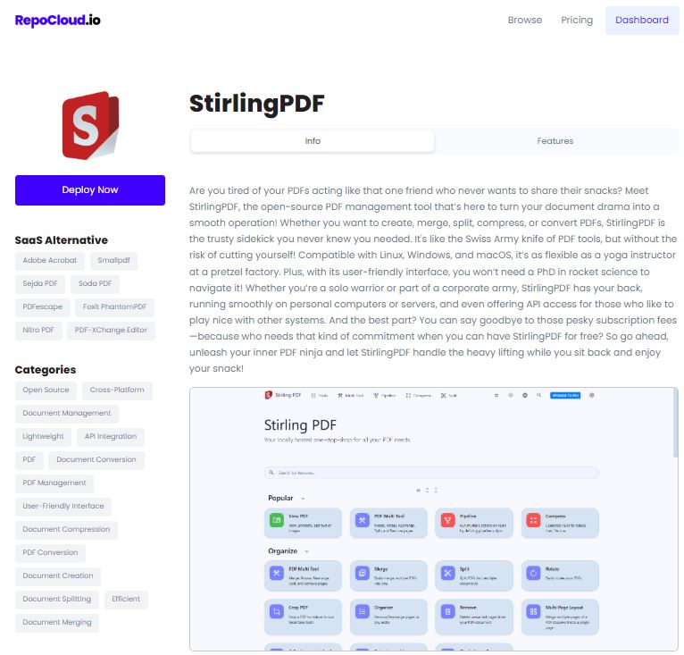 Stirling PDF on RepoCloud